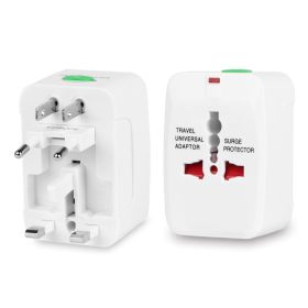 Universal Travel Adapter AC Power Plug Adapter US UK EU (Color: White)