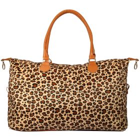 Women Duffle Bag Travel Luggage Bags Weekend Overnight Bag Tote Bags Shoulder Handle Bags (Color: Leo)