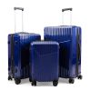 3-Piece Hardshell Luggage, TSA Lock Travel Trolley Suitcase, Expandable Luggage with Spinner Wheels, 20"/24"/28" XH