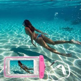 EverGlow WaterProof Pouch For Your Smartphone And Essentials (Color: Pink)