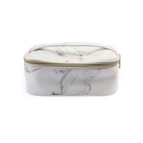 Mirabella 4 in 1 Marbled Cosmetic Bags (Color: MARBLED WHITE)