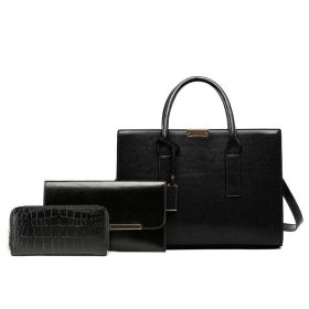 New Famous Designer Brand Bags Ladies PU Leather Handbag Tote Bags For Women Purse Shoulder Bag Travel Casual Handbag Sac a Main (Color: Black-3)