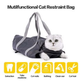 Cat Travel Bag Double Lined Anti Scratch And Bite Pet Bags (Color: Dark Grey)