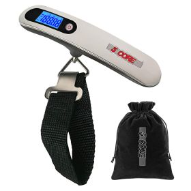 Luggage Scale Handheld Portable Electronic Digital Hanging Bag Weight Scales Travel 110 LBS 50 KG 5 Core LSS-005 (size: 1 Piece)