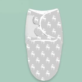 Baby Print Cotton Kickproof Sleeping Bag (Option: Grey Deer-0to3months)