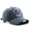 Washed Old Letter Embroidery Five piece Hat Outdoor Male Travel Sunscreen Baseball Hat Duck Tongue Hat