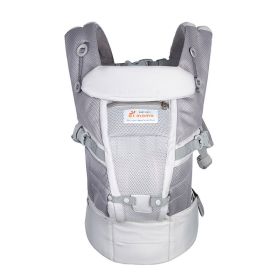 Adjustable Full Stage Breathable Sling Baby Carrier Waist Stool (Color: Grey)